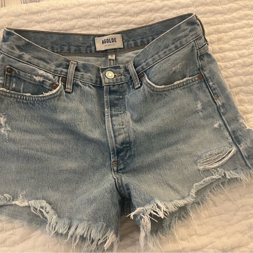 AGOLDE Parker denim shorts